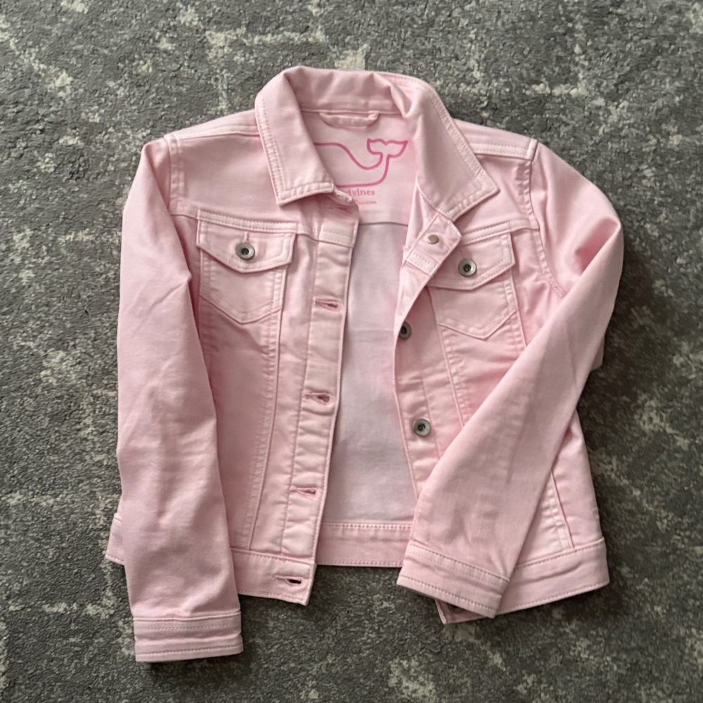 Vineyard vines Pink Kids Denim Jacket size 7/8